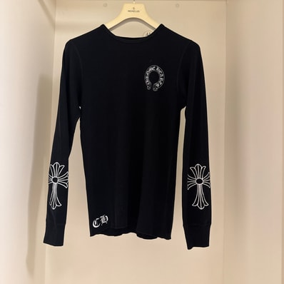 【希少】CHROME HEARTS サーマル 長袖 カットソー ブラック