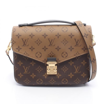ルイ・ヴィトン LOUIS VUITTON ポシェット メティス MM 2WAY ハンドバッグ バッグ PVCコーティングキャンバス レザー モノグラム・リバース レディース ブラウン系 / ブラック系 M44876 【中古】