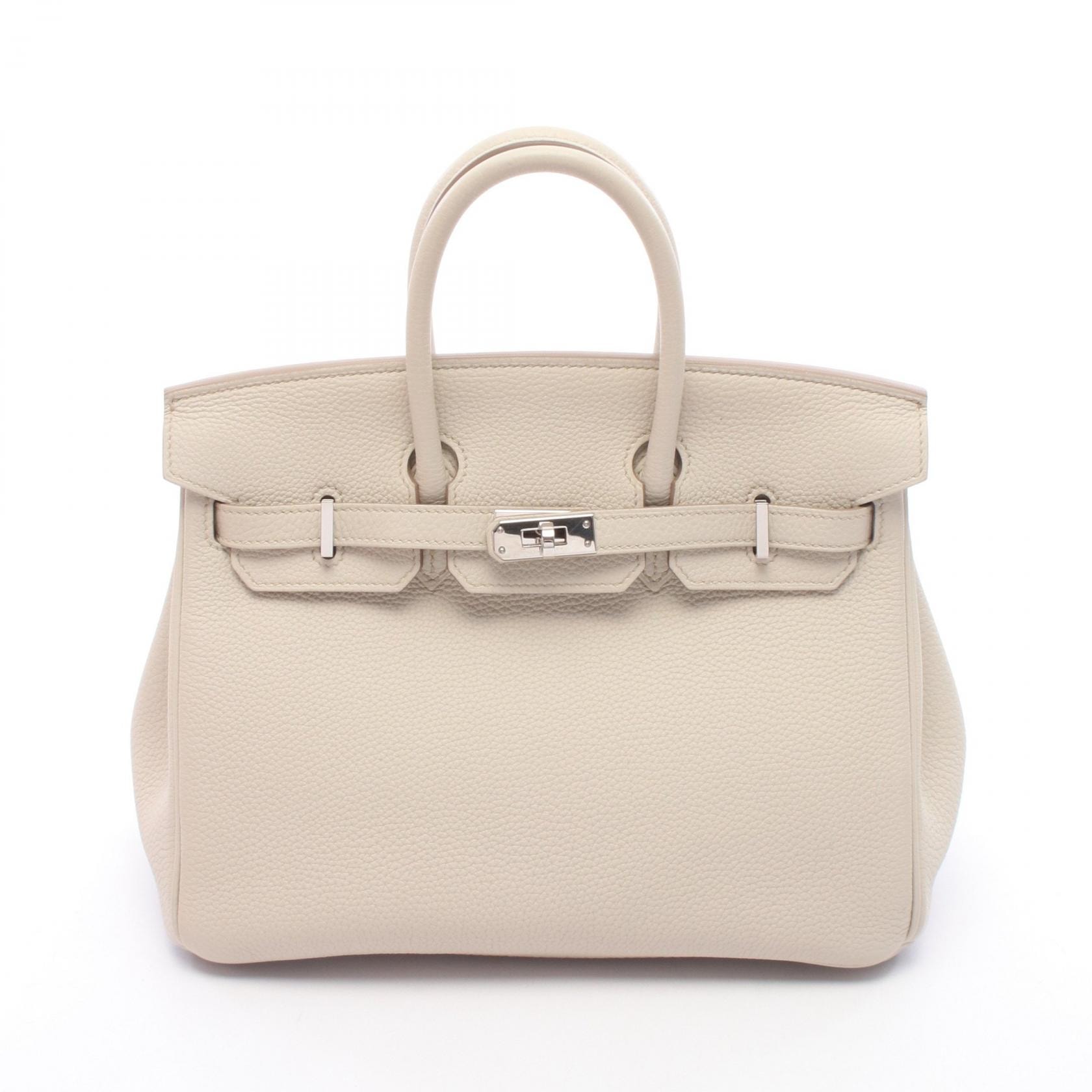 エルメス HERMES バーキン25 ハンドバッグ バッグ レザー トゴ トゴ ベトン C刻印(2018年製造) レディース アイボリー系 【中古】