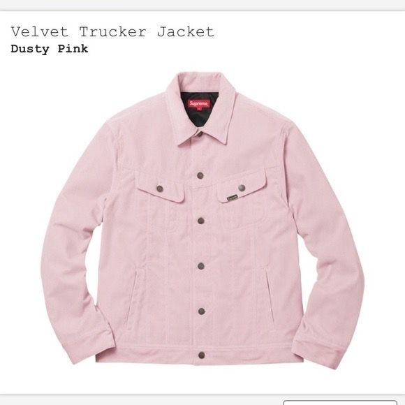 Supreme velvet trucker jacket