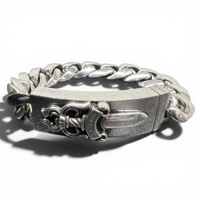 Chrome Hearts ID Classic Link Dagger Bracelet "Silver"