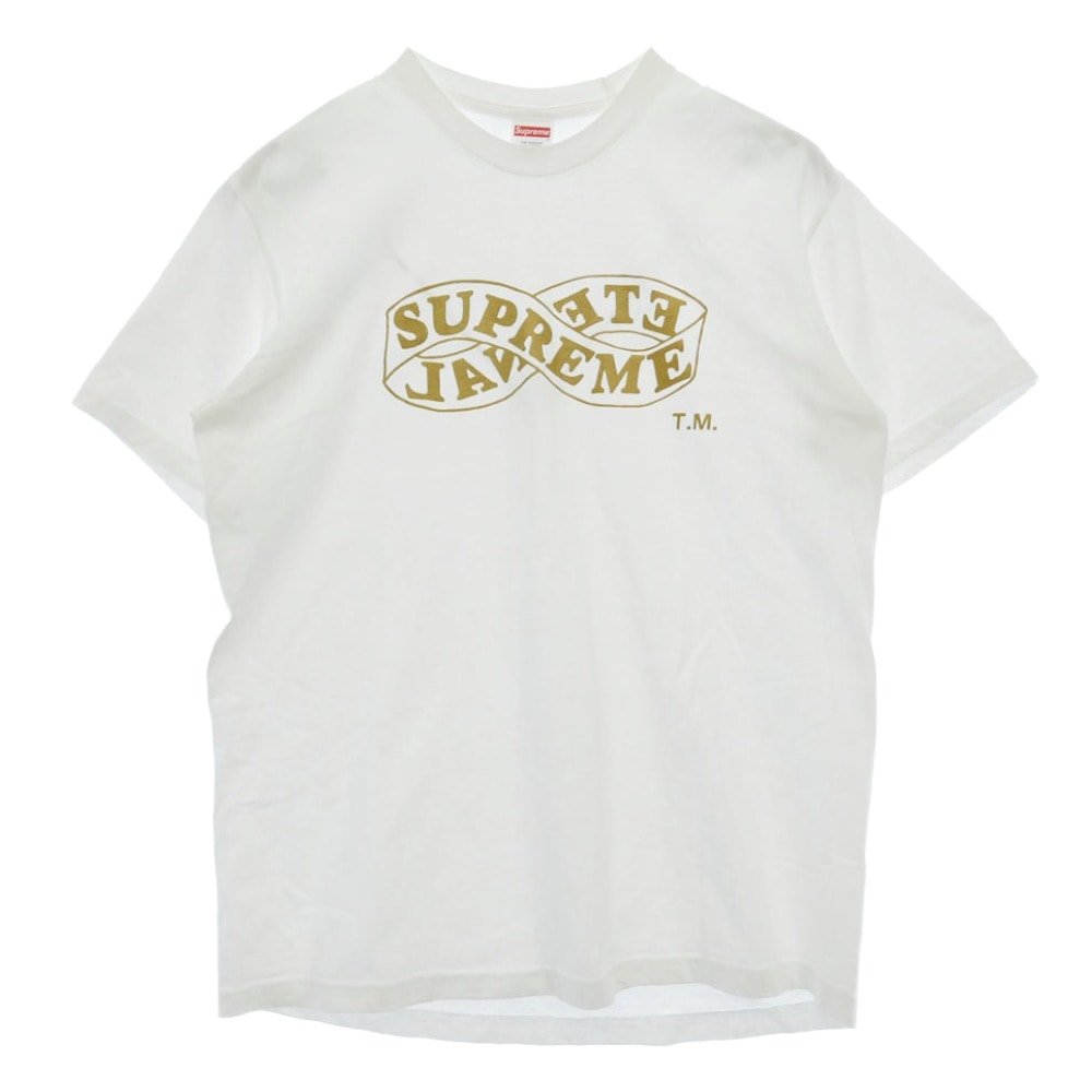 Supreme シュプリーム 18AW ETERNAL TEE エターナル ロゴプリント Tシャツ 半袖カットソー ホワイト系 M【中古】