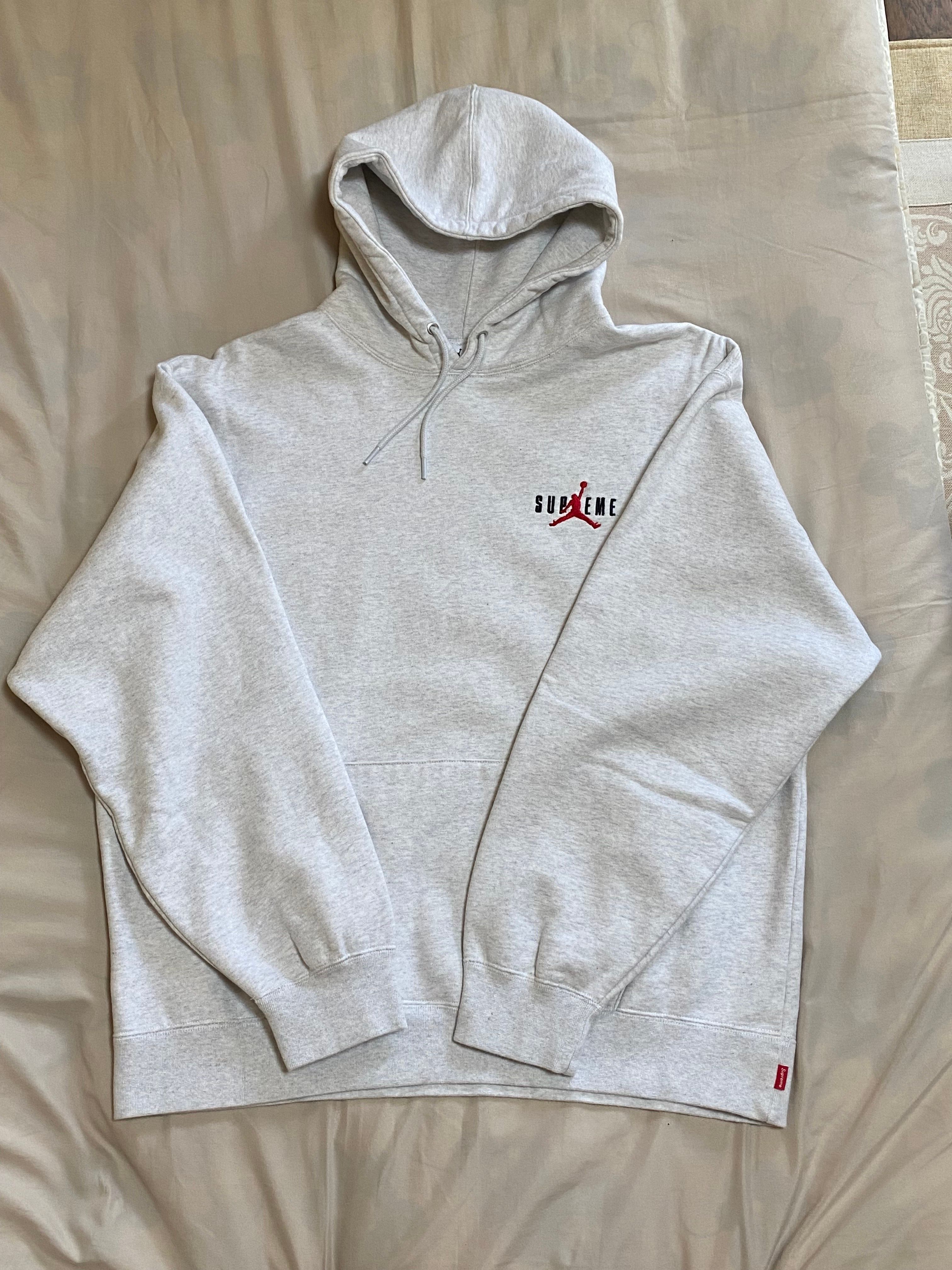 Supreme x Jordan Hooded Sweatshirt "Ash Grey" HF0836-051