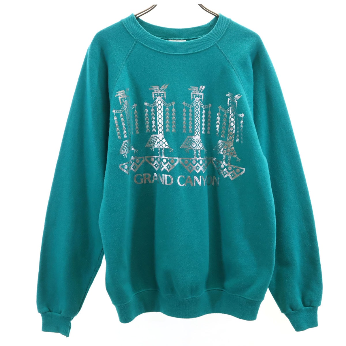 Hanes ヘインズ 80s USA製 ヴィンテージ 長袖 スウェット トレーナー L エメラルドグリーン