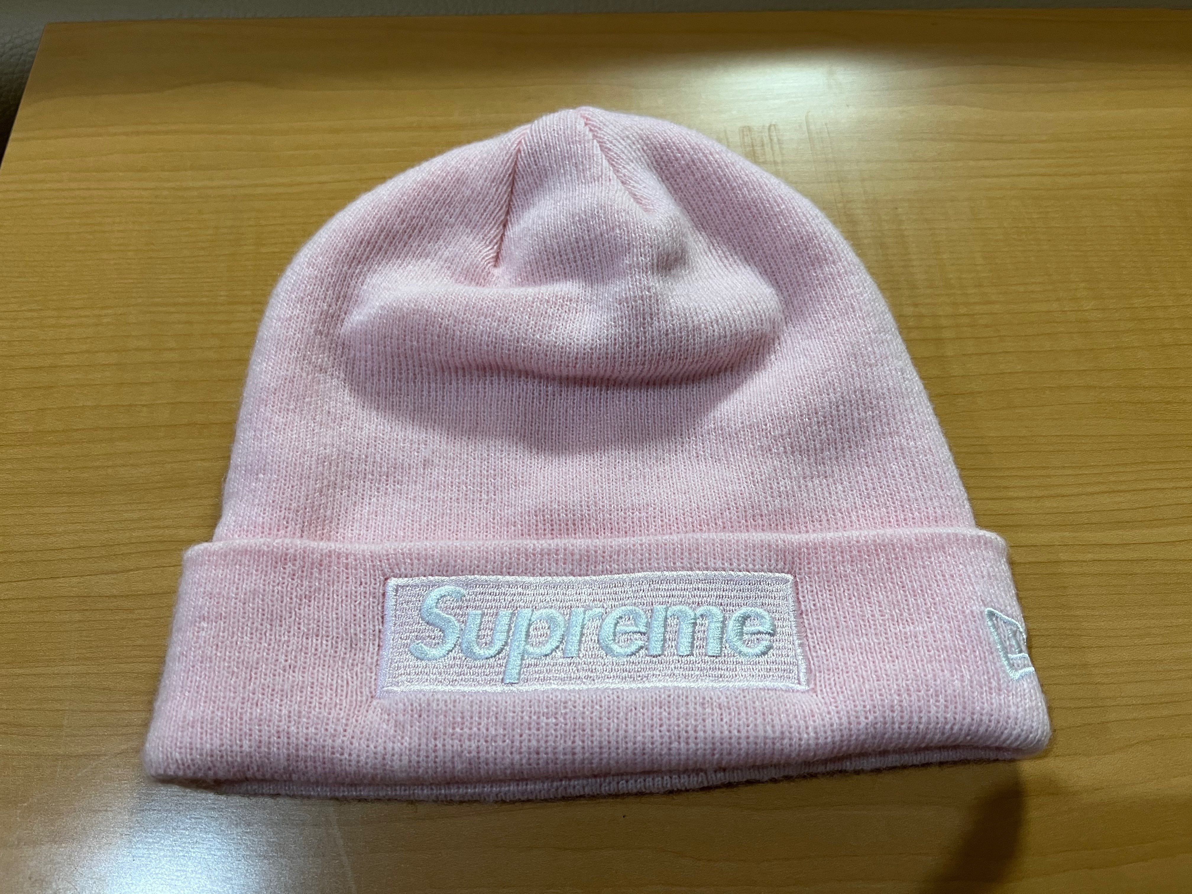 Supreme 16FW New Era Box Logo Beanie "Pink"