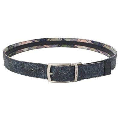 エトロ ペイズリー柄/チェック柄 リバーシブル