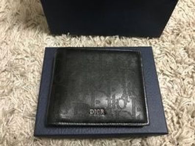 Dior Wallet Dior Oblique Galaxy Leather "Black"