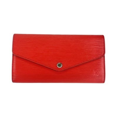 美品 LOUIS VUITTON ルイヴィトン エピ ポルトフォイユ サラ レッド シルバー金具 レザー 長財布 ロングウォレット 506587 【中古】