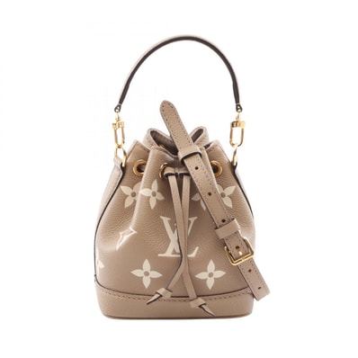 ルイ・ヴィトン LOUIS VUITTON ナノ ノエ バイカラー2WAY ハンドバッグ バッグ レザー モノグラム・アンプラント トゥルトレールクレーム レディース ベージュ系 / アイボリー系 M46291 【中古】