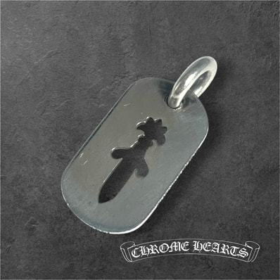 Chrome Hearts Dog Tag Small Cut Out Dagger "Silver"