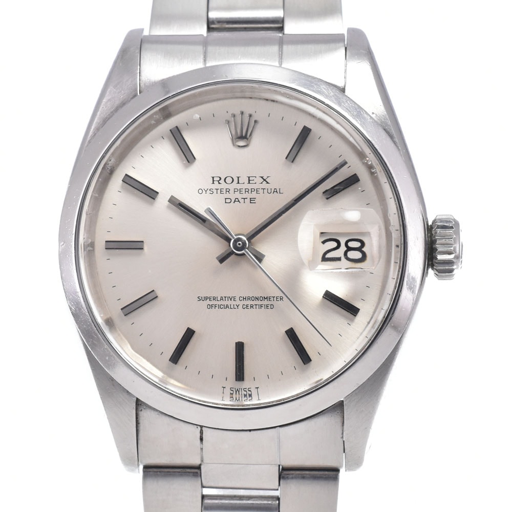 ベルト訳あり ロレックス ROLEX 1500 ヴィンテージ オイスターパーペチュアル デイト Cal.1570 メンズ 保証書付き 腕時計 A#148601