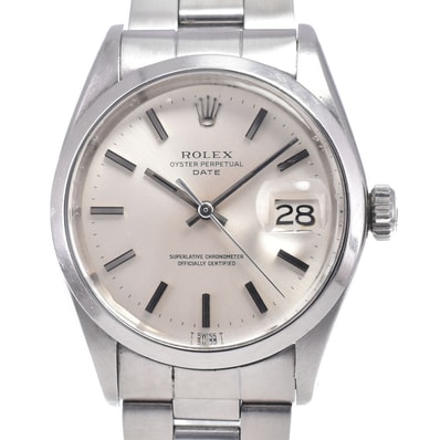 ベルト訳あり ロレックス ROLEX 1500 ヴィンテージ オイスターパーペチュアル デイト Cal.1570 メンズ 保証書付き 腕時計 A#148601