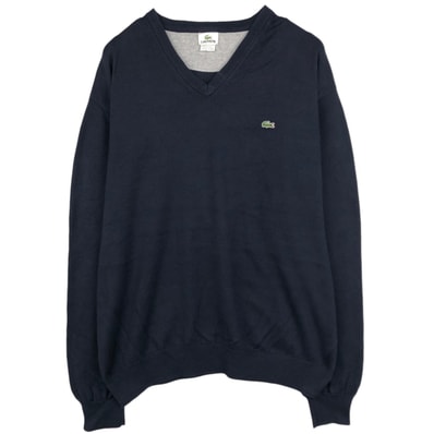 古着 ラコステ LACOSTE Vネック コットンニットセーター 7 メンズL相当/eaa637246