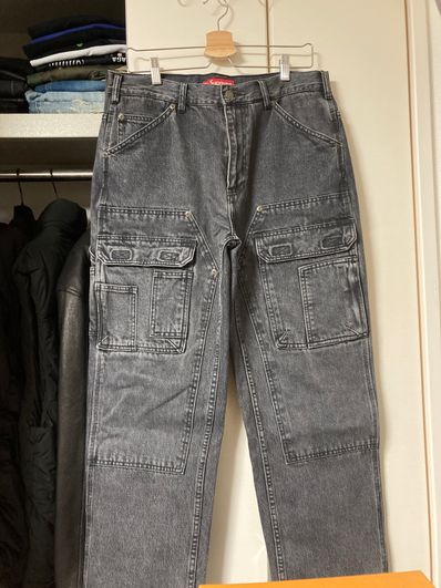 Supreme Double Knee Denim Utility Pant "Black"