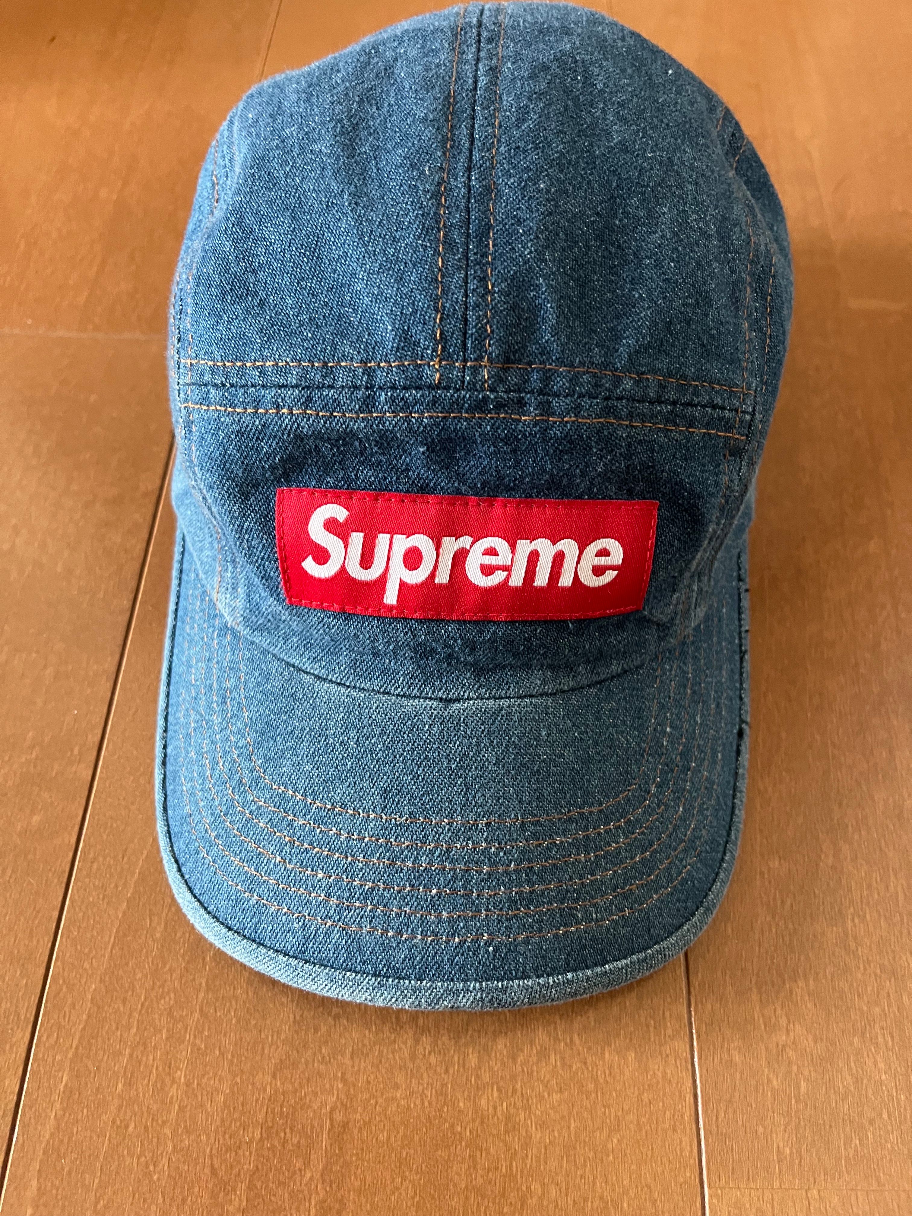 Supreme Washed Chino Twill Camp Cap "Denim"(22FW)