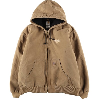 古着 00年代 カーハート Carhartt 中綿入り アクティブジャケット ダックフルジップパーカー メンズXXL相当/eaa608855