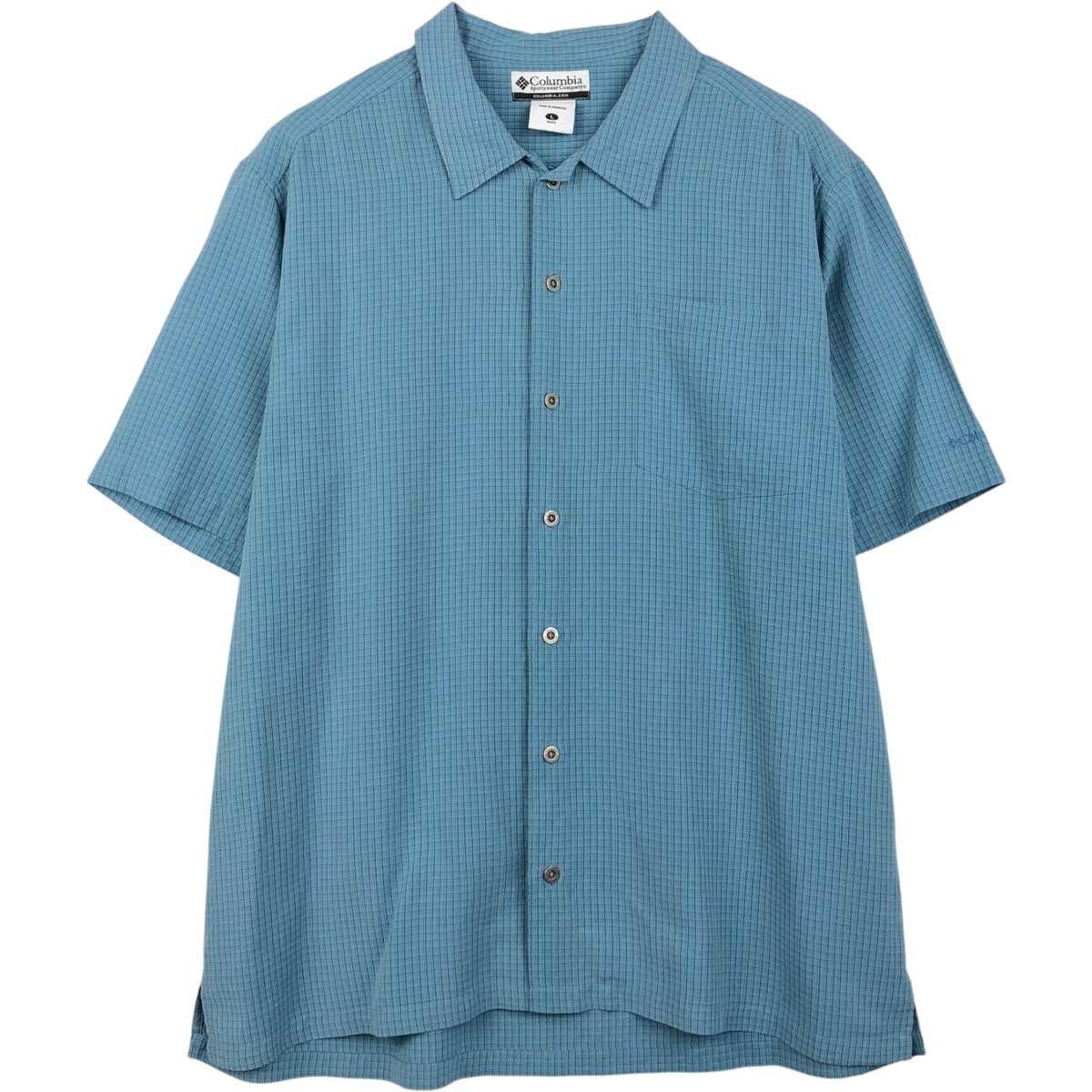 古着 00年代 コロンビア Columbia 半袖 チェックシャツ ボックスシャツ メンズL相当/eaa655440