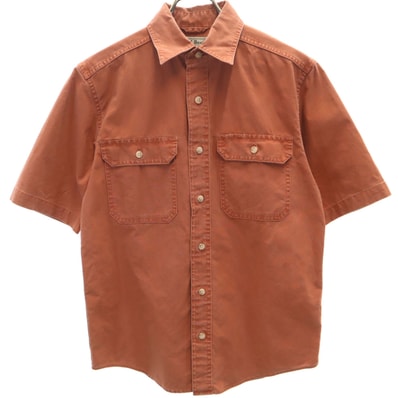 L.L.Bean エルエルビーン 半袖 シャツ XS レンガ色 アウトドア