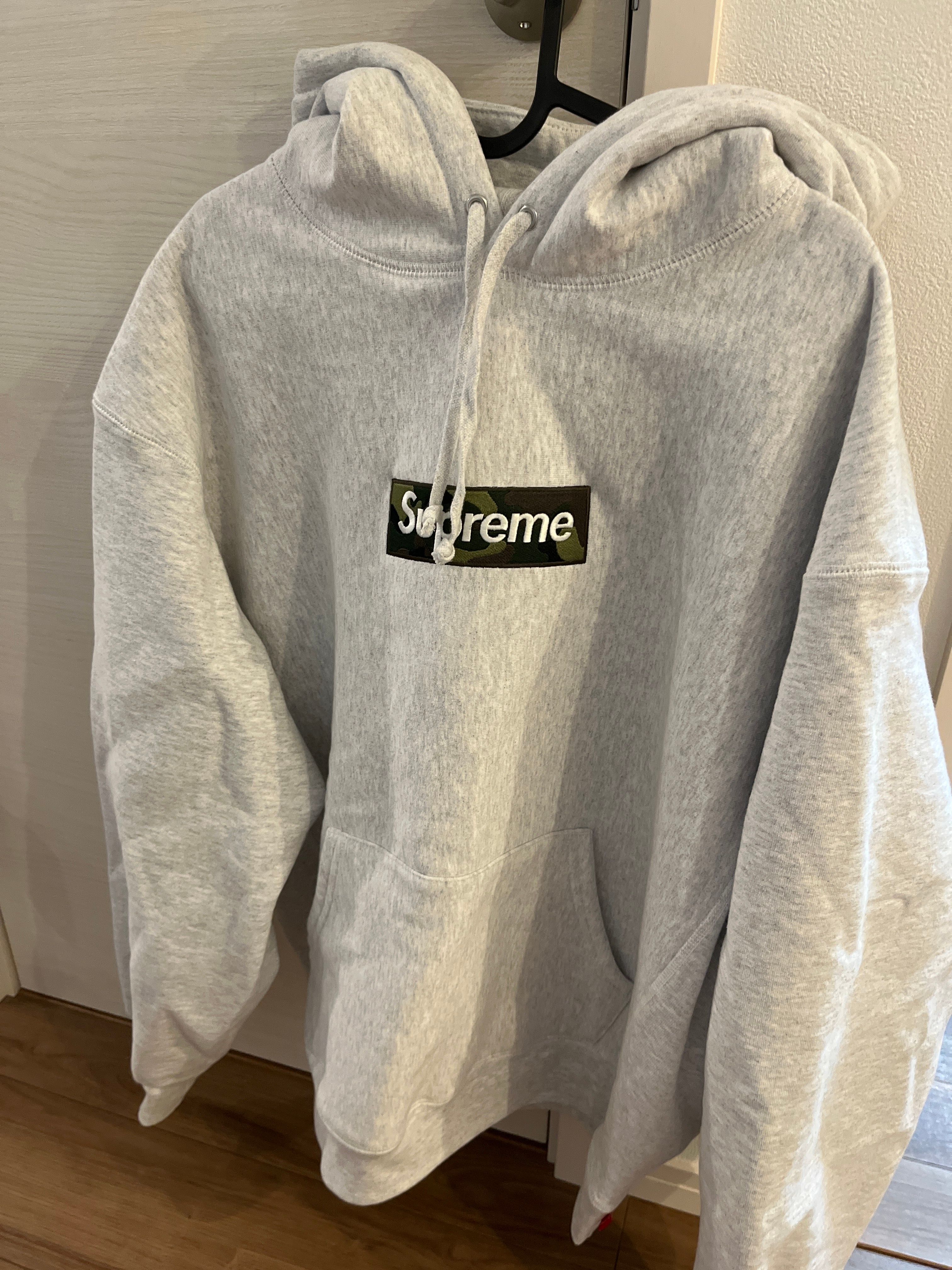 Supreme Box Logo Hooded Sweatshirt "Ash Grey" (23FW)