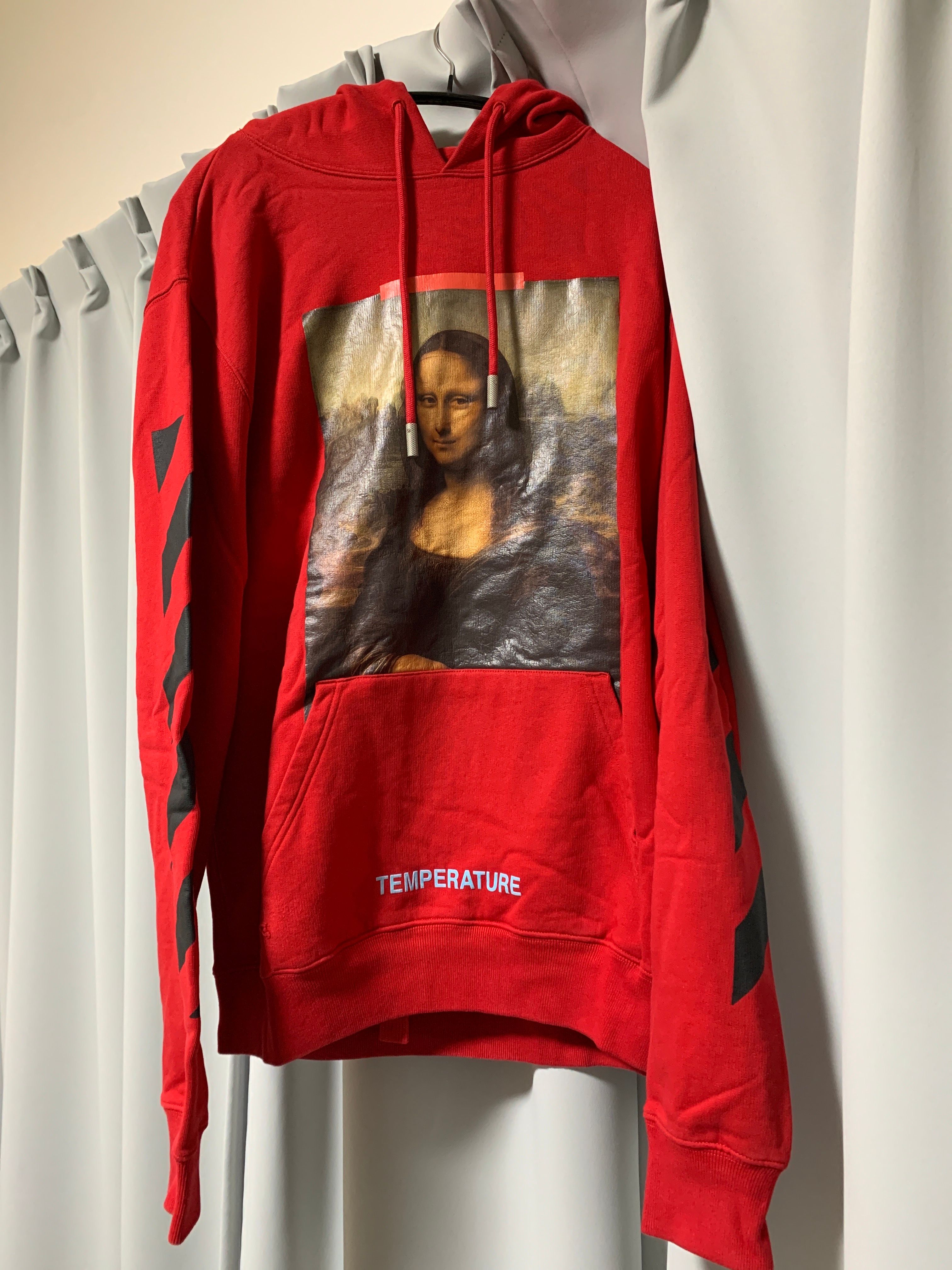 OFF-WHITE DIAGONAL MONALISA HOODY "Red"