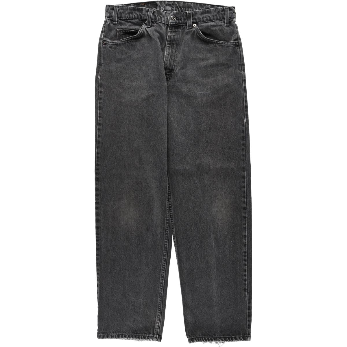 古着 90年代 リーバイス Levi's 550 RELAXED FIT オレンジタブ ブラックデニム テーパードデニムパンツ メンズw32相当 ヴィンテージ/eaa633931