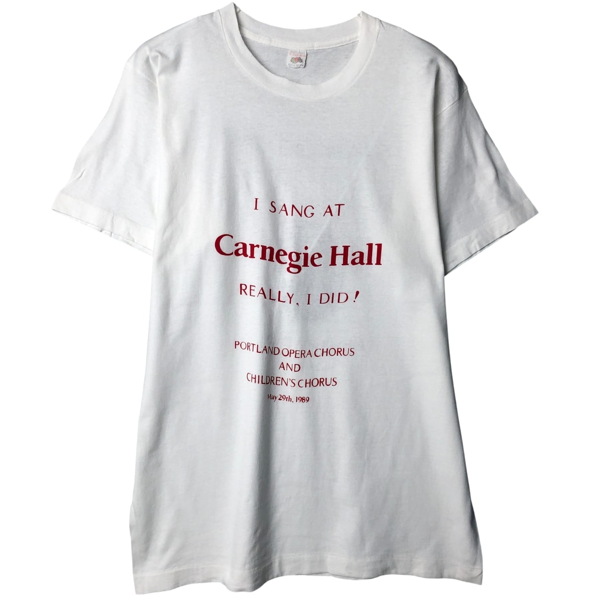 古着 80年代 フルーツオブザルーム FRUIT OF THE LOOM メッセージプリントTシャツ USA製 メンズXL相当 ヴィンテージ/eaa587013