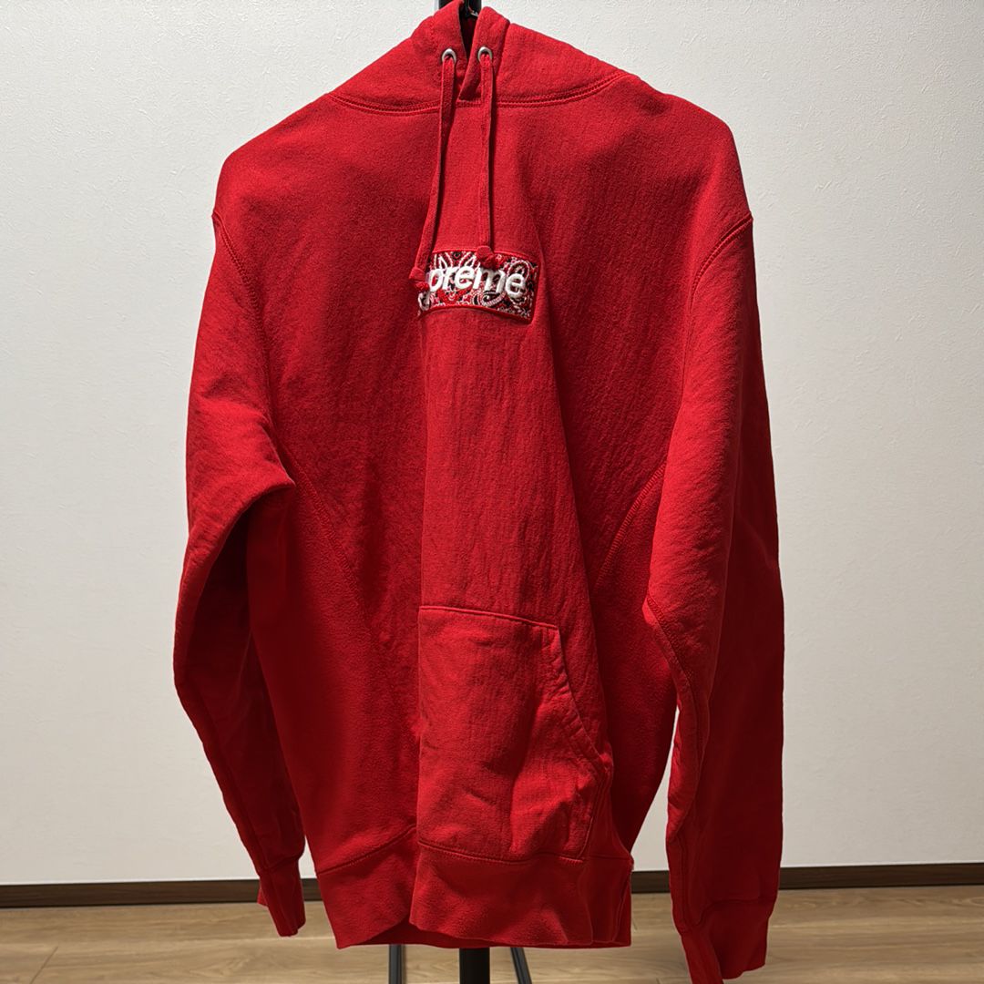 Supreme Bandana Box Logo Hooded Sweatshirt "Red"