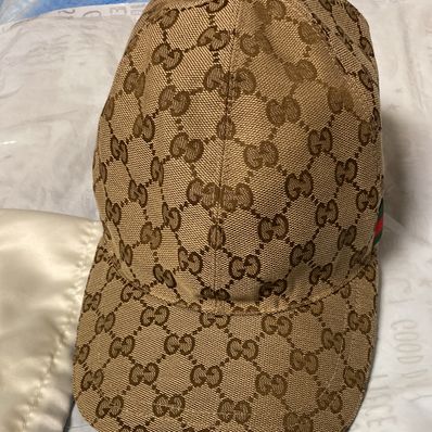 GUCCI Original GG Canvas Baseball Hat With Web "Beige/Ebony"