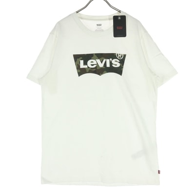 Levi's リーバイス コットン ロゴプリント 半袖 Tシャツ M ホワイト
