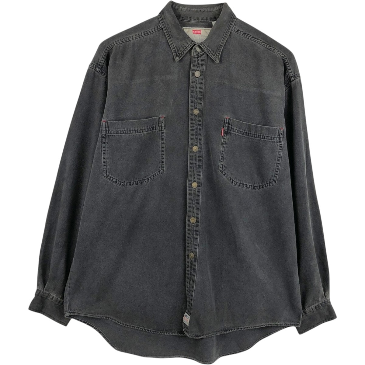 古着 リーバイス Levi's RED TAB 長袖 ブラックデニムシャツ メンズL相当/eaa674884