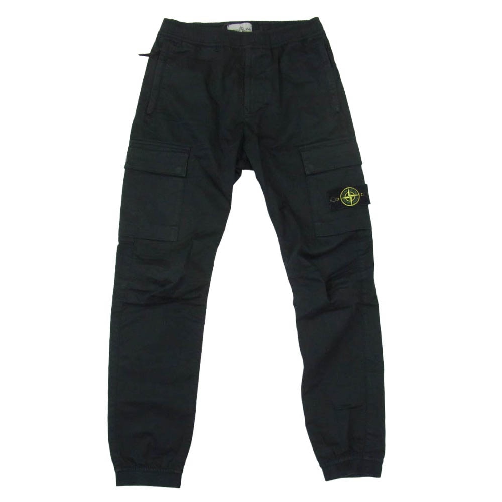 STONE ISLAND ストーンアイランド 23AW 791531314 GARMENT DYE STRECH CARGO PANTS ロゴワッペン ガーメントダイ カーゴ パンツ ブラック系 28【中古】