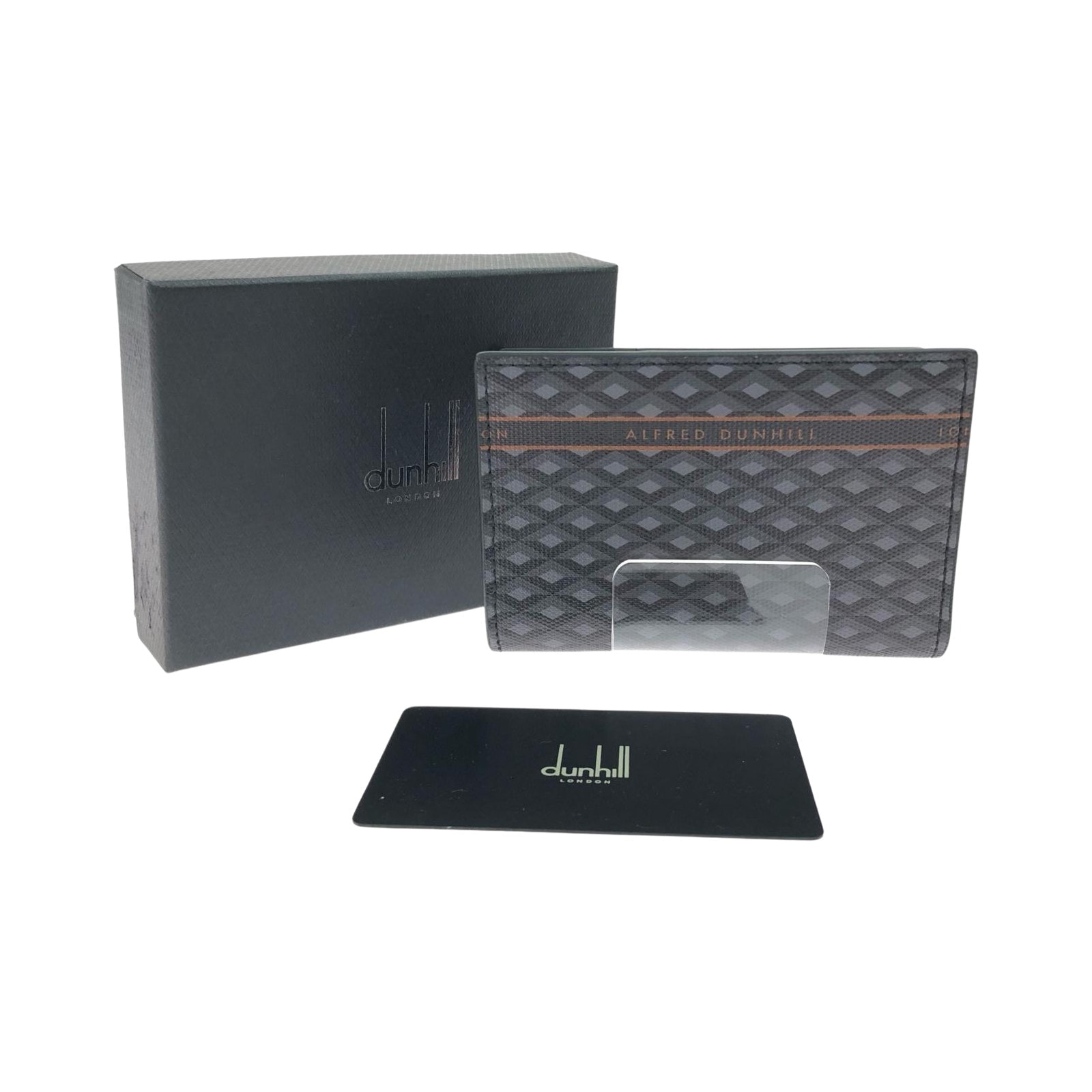 dunhill ダンヒル メンズ 名刺入れ PVCカードケース ギャランティカード付 DU19R2470CC030