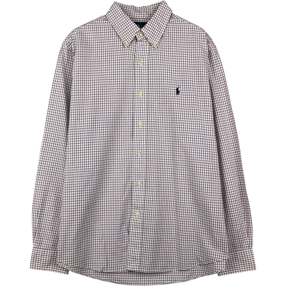 古着 ラルフローレン Ralph Lauren CUSTOM FIT 長袖 ボタンダウンチェックシャツ メンズL相当/eaa609686