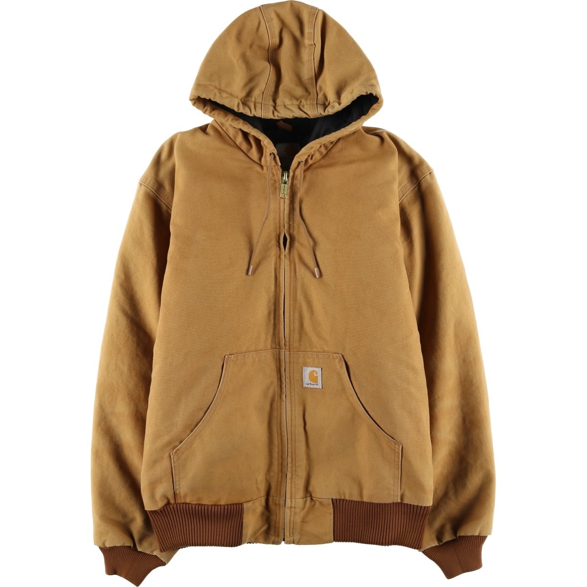 古着 カーハート Carhartt アクティブジャケット HELMETS TO HARDHATS 中綿入り ダックフルジップパーカー USA製 メンズM相当/eaa458360