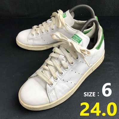 アディダス/adidas★Stan Smith/レザースニーカー【24.0/US6/白×緑/white】ローカット/スタンスミス/sneakers/Shoes/trainers◆sQ-625