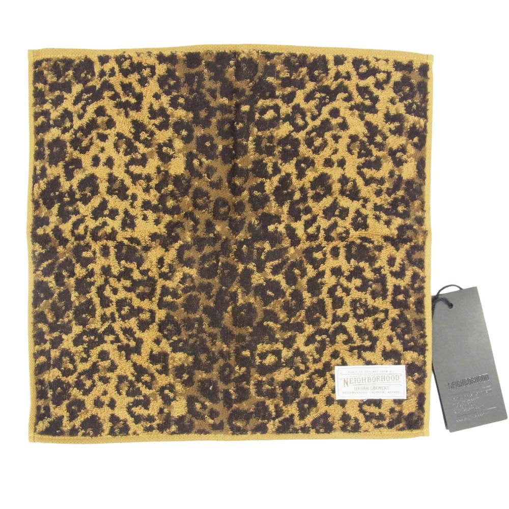 NEIGHBORHOOD ネイバーフッド 14SS 141FTNH-AC02 LEO-S / C-TOWEL レオパード ハンドタオル ハンカチ パイル生地 ブラウン系【新古品】【未使用】【中古】