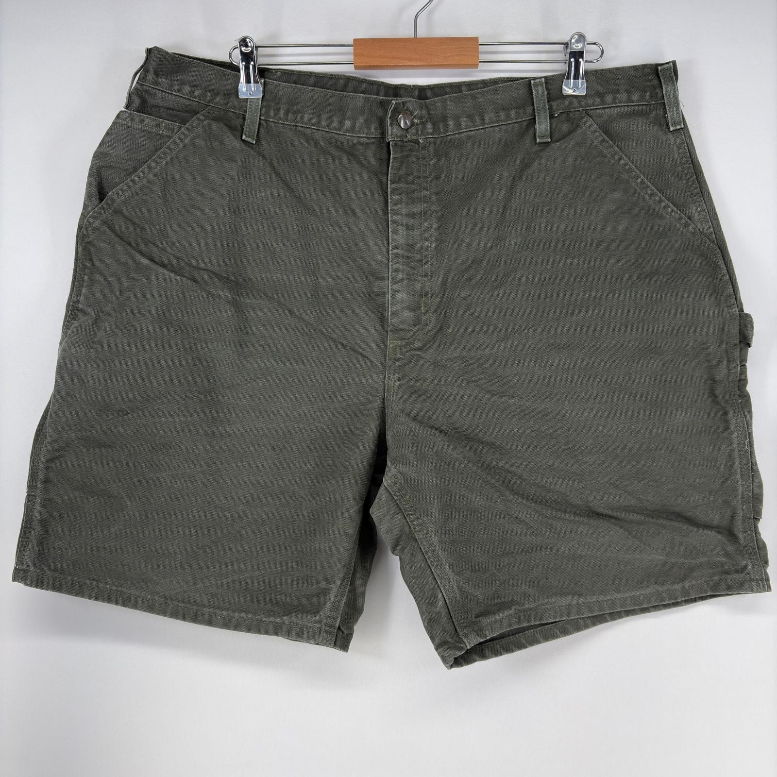 古着 カーハート Carhartt ダック ショートパンツ ペインター ワンポイント ハーフパンツ ワーク 大きいサイズ w42  カーキ メンズ