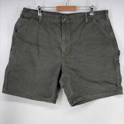 古着 カーハート Carhartt ダック ショートパンツ ペインター ワンポイント ハーフパンツ ワーク 大きいサイズ w42 カーキ メンズ