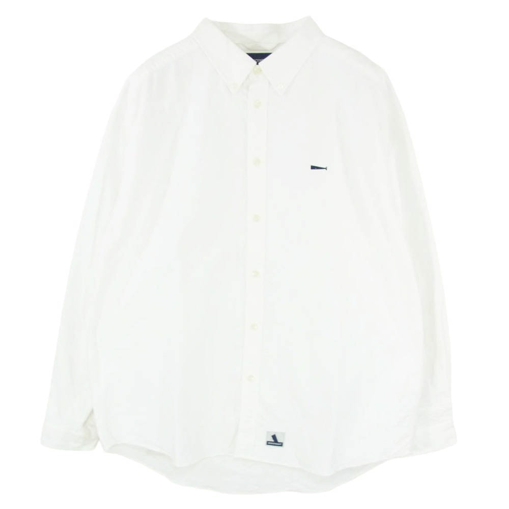 DESCENDANT ディセンダント 25AW 252CPDS-SHM01 Kennedy's Oxford LS Shirt ケネディーズ オックスフォード 長袖 BD ボタンダウン シャツ ホワイト系 3【美品】【中古】