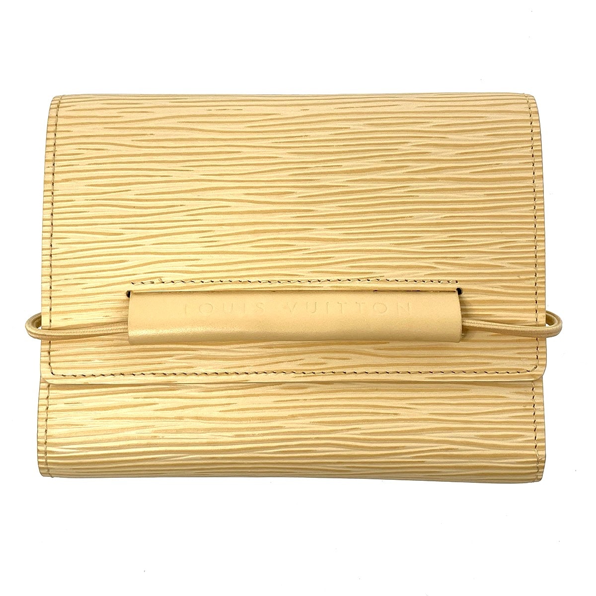 LOUIS VUITTON ルイ・ヴィトン ポルトフォイユ エラスティック 三つ折り財布 M6346A エピレザー イエロー  レディース【中古】