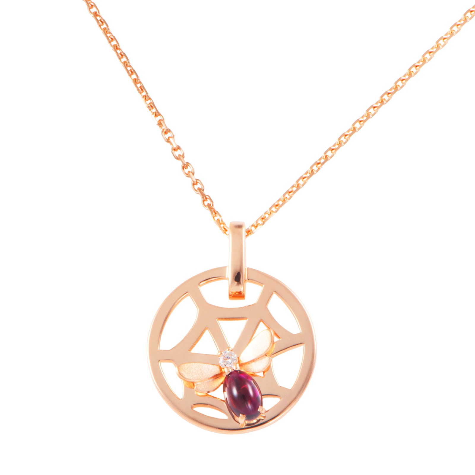 TIFFANY&Co. ティファニー アトラップモワ ネックレス ペンダント K18PG トルマリン ダイヤモンド ピンク ゴールド【中古】