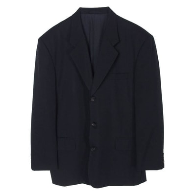 COMME des GARCONS HOMME コムデギャルソンオム HS-04002L AD1999 90s 田中オム 3B シングル テーラード ジャケット ブラック系 L【中古】
