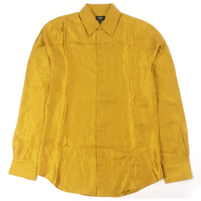 極美品 フェンディ
長袖シャツ イエロー メンズ 38 FS0808