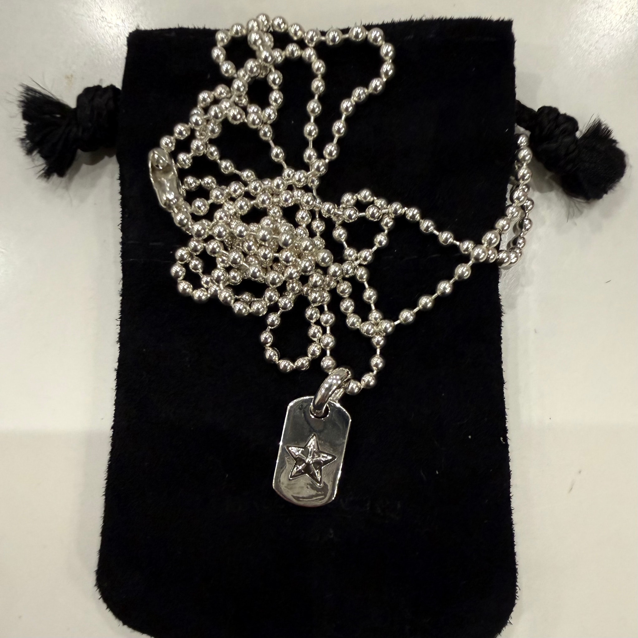Chrome Hearts Tiny Star Dog Tag Charm "Silver"