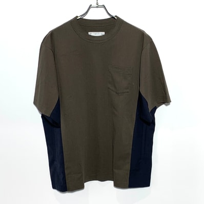 sacai Suiting x Cotton Jersey T-Shirt "Khaki/Navy"