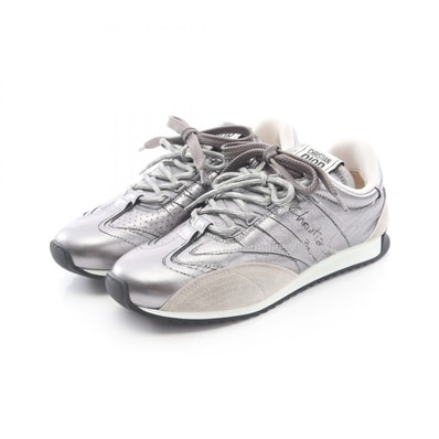 ディオール Dior D-Sketch スニーカー 靴 レザー スウェード レディース グレー系 / シルバー系 【中古】