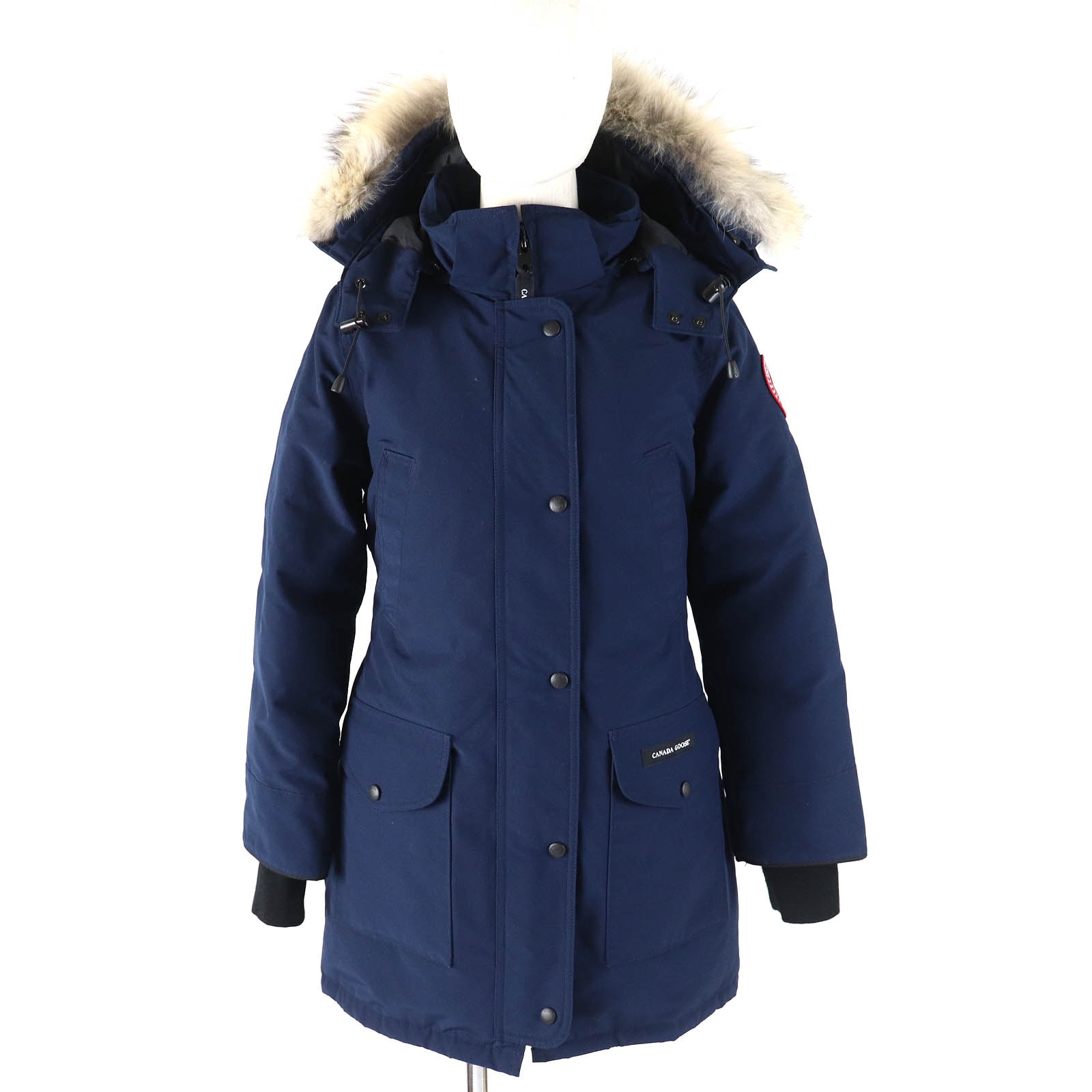 美品 カナダグース
 ダウンコート TRILLIUM PARKA トリリウムパーカー  ネイビーブルー レディース S 6660LA