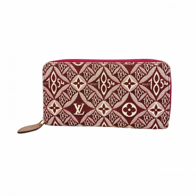 【6dd4591-k】ルイヴィトン 長財布 モノグラム・ジャガード/SINCE1854 ジッピーウォレット M69994 ボルドー【中古】レディース