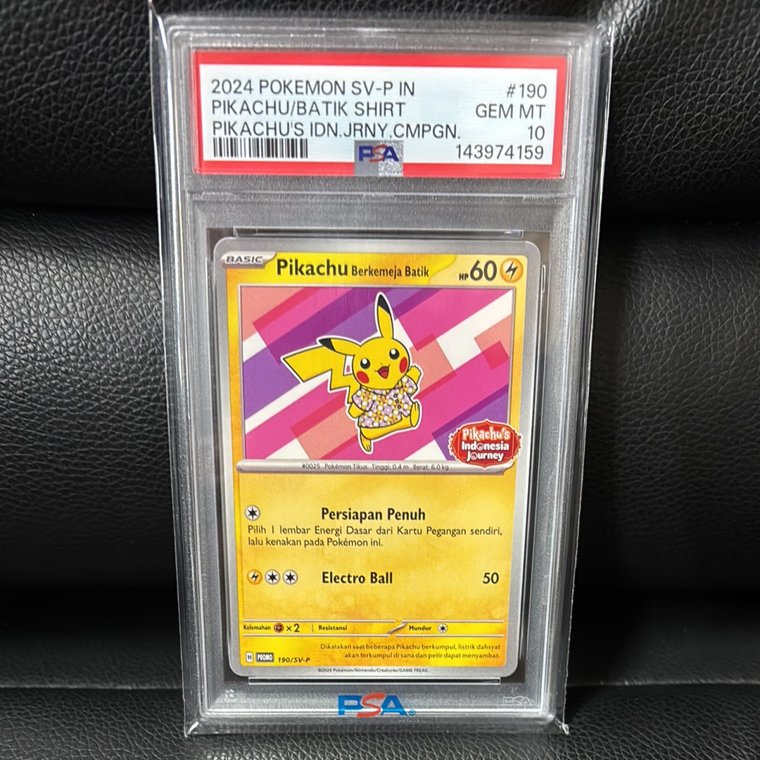 PSA10】バティックシャツを着たピカチュウ (フラワーピカチュウ柄) P