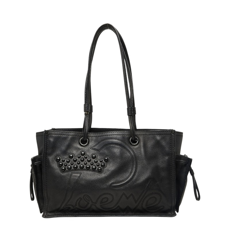 ロエベ トートバッグ ショルダーバッグ 290608 ブラック レザー レディース LOEWE 【中古】